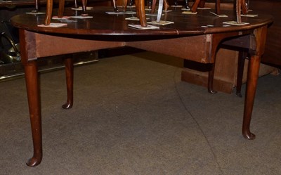 Lot 1277 - A George III mahogany dining table on pad feet, 175cm wide