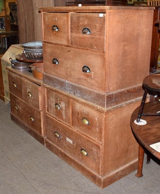 Lot 1278 - Three early 20th century oak chests, 96cm wide