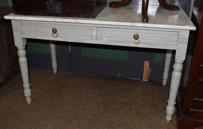 Lot 1294 - A French style washstand with marble top