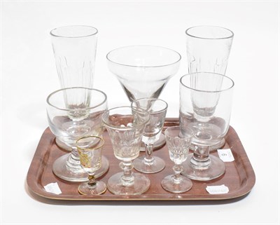 Lot 9 - A collection of 19th century stemmed glassware, various sizes (9)