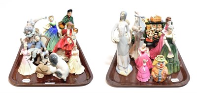 Lot 19 - A collection of Lladro, Royal Doulton, Coalport and other items (19)