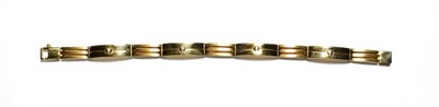 Lot 67 - A 9 carat gold fancy link bracelet, length 21cm
