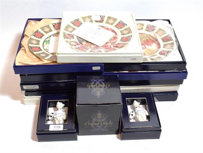 Lot 115 - Ten Royal Crown Derby Hugh Gibson limited edition plates, including Christmas examples, boxed, with