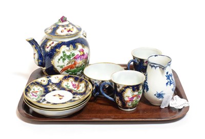 Lot 118 - A collection of Samson of Paris Worcester style polychrome wares; with a Booth's blue and white...