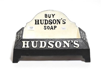Lot 137 - Reproduction painted iron Hudson's soap advertising bowl