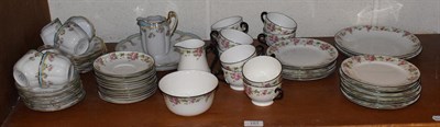 Lot 157 - A Collingwood teaset for six, together with another teaset for six decorated with roses