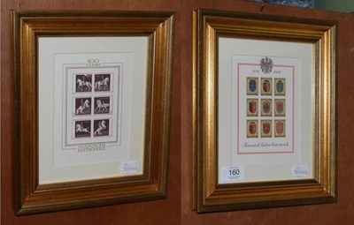 Lot 160 - Two framed sets of commemorative Austrian stamps, one for '976 - 1976 Tausend Jahre Osterreich' and