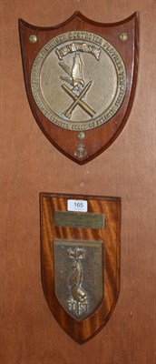 Lot 165 - Two souvenir brass Navy plaques pertaining to the career of Vice-Admiral Sir Iwan Raikes, CBE...