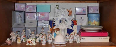Lot 167 - A large collection of Lladro, Nao and Coalport christmas decorations, some boxed (qty)