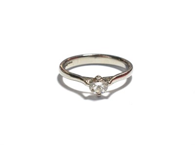 Lot 179 - A platinum diamond solitaire ring, finger size M1/2