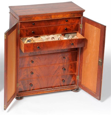 Lot 948 - A Mahogany Collector's Cabinet of Seven Drawers, circa 1835, containing a wide variety of...