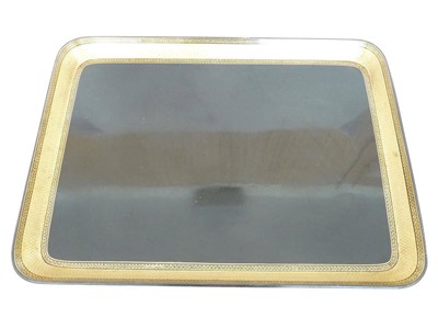 Lot 949 - A Victorian Black Lacquered Papier Mâché Large Tea Tray, circa 1850, rounded rectangular with...