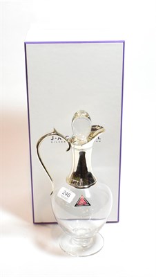 Lot 246 - An Elizabeth II silver-mounted Dartington glass claret-jug, the mounts by J. A. Campbell,...