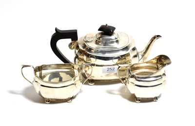 Lot 252 - A three-piece George V silver tea-service, by S Blanckensee & Son Ltd, Chester, 1931, retailed...