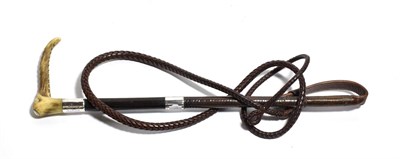 Lot 310 - A John Collier of London hunting whip, inscribed 'Joan from Shirley April 13th 1931',...