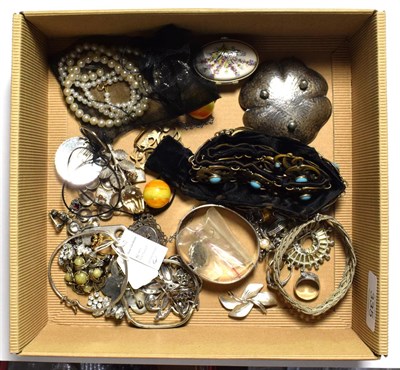Lot 335 - A Victorian silver and turquoise belt; a palladium pendant; a Georg Jensen bangle; a gem set...