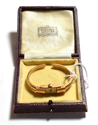 Lot 337 - An 18 carat gold Swiss wristwatch (a.f.)