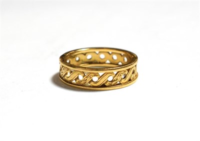 Lot 346 - A 22 carat gold fancy band ring, finger size S1/2