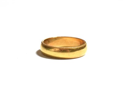 Lot 353 - An 18 carat gold band ring, finger size Q