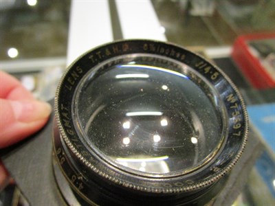 Lot 357 - Various lenses: Thornton Pickard, Capi Plasticca 24mm f4, Taylor Hobson 10x8, Lancaster, Cooke...