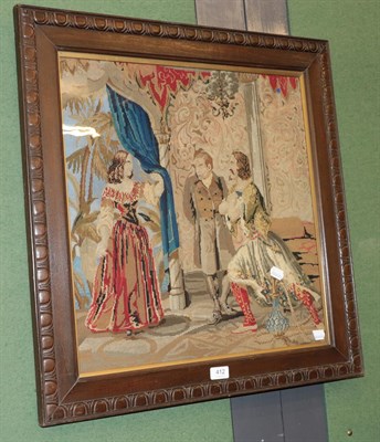 Lot 412 - A mid 19th century tapestry panel