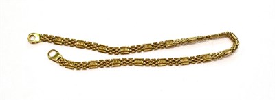 Lot 442 - A 9 carat gold fancy link necklace, length 42cm