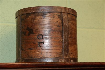 Lot 446 - A 19th century Imperial grain measure, stamped