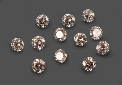Lot 2070 - Twelve Loose Round Brilliant Cut Diamonds, weighing 0.30, 0.30, 0.31, 0.31, 0.31, 0.31, 0.32, 0.33