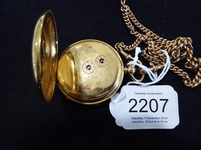 Lot 2207 - An 18ct Gold Open Faced Pocket Watch, signed Thos B.Cardwell, Liverpool, 1881, lever movement...