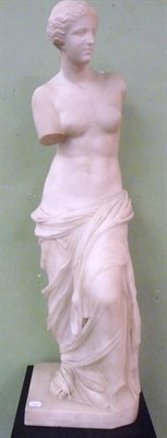 Lot 999 - An Italian Cararra Marble Figure of the Venus de Milo, 19th century, after the antique, on a shaped