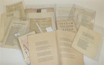 Lot 39 - Politics A collection of broadsheets, pamphlets and similar material relating to British...