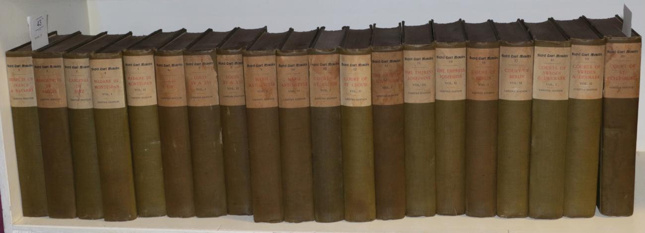 Lot 43 - Various The Secret Court Memoirs. Printed for the Grolier Society, [1904]. 8vo (20 vols). Org....