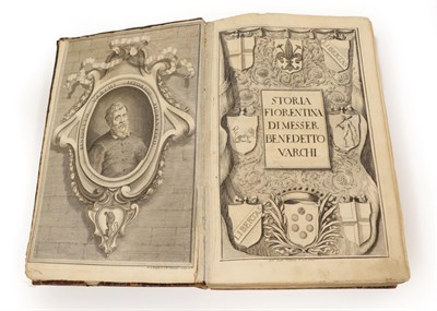 Lot 51 - Varchi, Benedetto Storia Fiorentina. Colonia: Pietro Martello, 1721. Folio, full calf, speckled...
