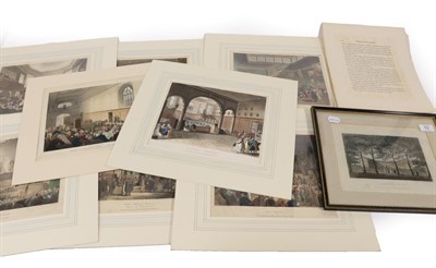 Lot 52 - Ackermann, Rudolph; Rowlandson, Thomas; Pugin, Augustus Eight plates from The Microcosm of...