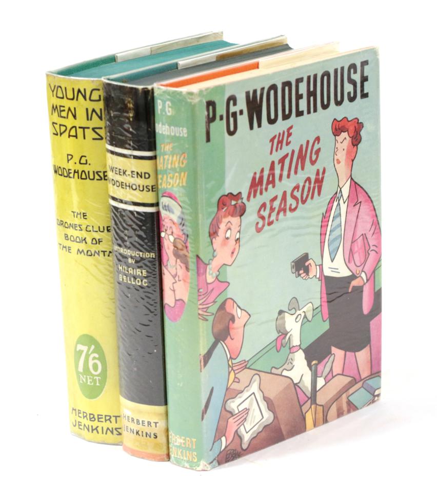 Lot 100 - Wodehouse, P.G. Young Men in Spats. Herbert Jenkins, 1936. 8vo, org. green cloth, lettered and...
