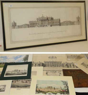 Lot 132 - Wentworth Woodhouse Copper engraved plate for ''Yorkshire the seat of the Rt. Honble. Thos....