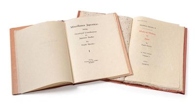 Lot 182 - Hawley, Frank Miscellanea Japonica: being Occasional Contributions to Japanese Studies. Kyoto:...