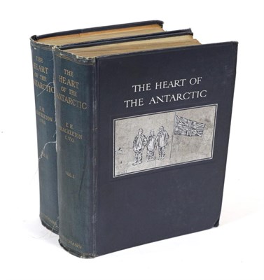 Lot 186 - Shackleton, Ernest The Heart of the Antarctic. William Heinemann, 1909. 8vo (2 vols). Org. blue...