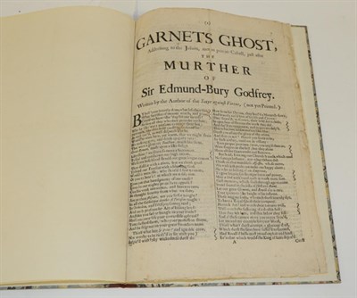 Lot 191 - [Oldham, John] Garnets Ghosts, Adressing to the Jesuits, met in private Caball, just after the...