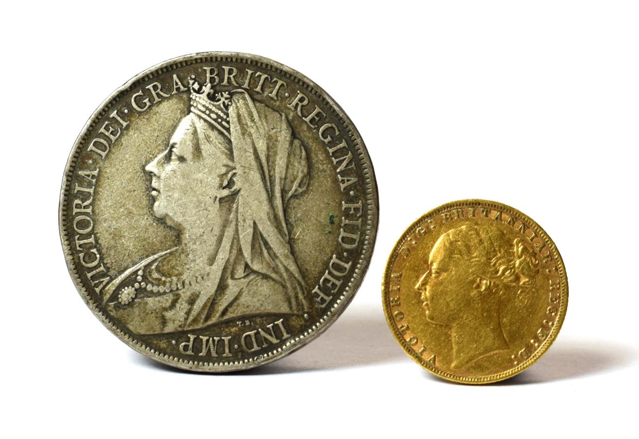 Lot 2021 - Victoria (1837-1901), Sovereign, 1880, young head, rev. George and dragon, (S.3856A), together with