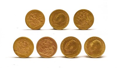 Lot 2055 - George V (1910-1936), Sovereigns (7), 1925-1929, 1931 and 1932, all Pretoria, South Africa, (S.4004
