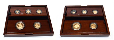 Lot 2110 - The Royal Mint 2015 Five Sovereign Gold Coin Proof Twin Sets Featuring The Fifth Portrait First...