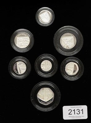 Lot 2131 - Royal Mint 2008 Silver Piedfort Proof 6 coin Collection Royal Shield of Arms