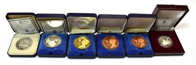 Lot 2199 - Six Commemorative Medals Issued by the Birmingham Mint comprising: (1) 'First United Kingdom