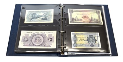 Lot 2202 - A Blue album of Scottish banknotes, Approx 80 notes from the Bank of Scotland and regional Banks as