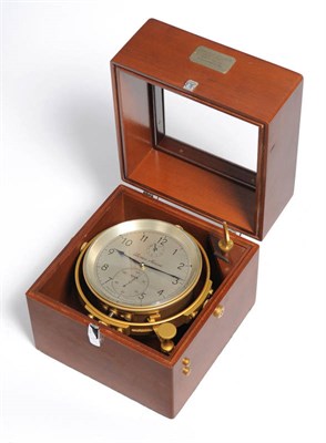 Lot 1049 - An Eight Day Marine Chronometer, signed Thomas Mercer Ltd, St Albans, 1973, the two-tier case...