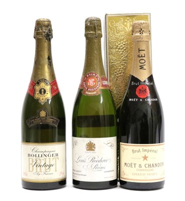 Lot 2019 - Bollinger Brut Vintage 1966 Champagne (one bottle), Moët et Chandon Brut Imperial Champagne...