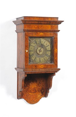 Lot 1054 - A Rare Walnut Veneered Hooded Single Handed Thirty Hour Wall Clock with Alarm, signed Tho Best,...