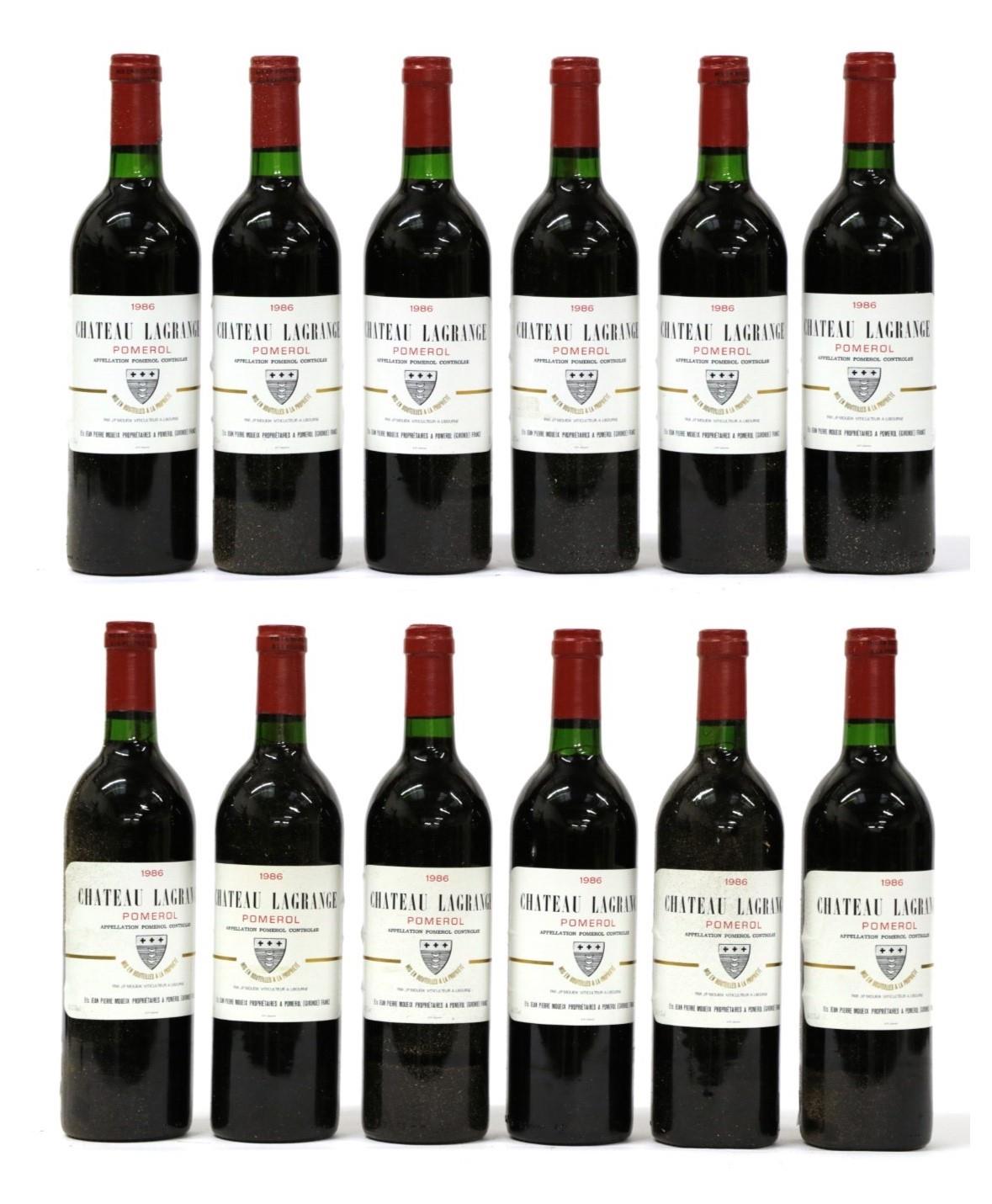 Lot 2067 - Château Lagrange Pomerol 1986 (twelve bottles)