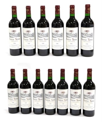 Lot 2081 - Château Nodoz Côtes De Bourg 1996 (thirteen bottles)